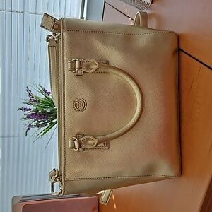 Tory Burch - Metallic Gold Tote - EUC